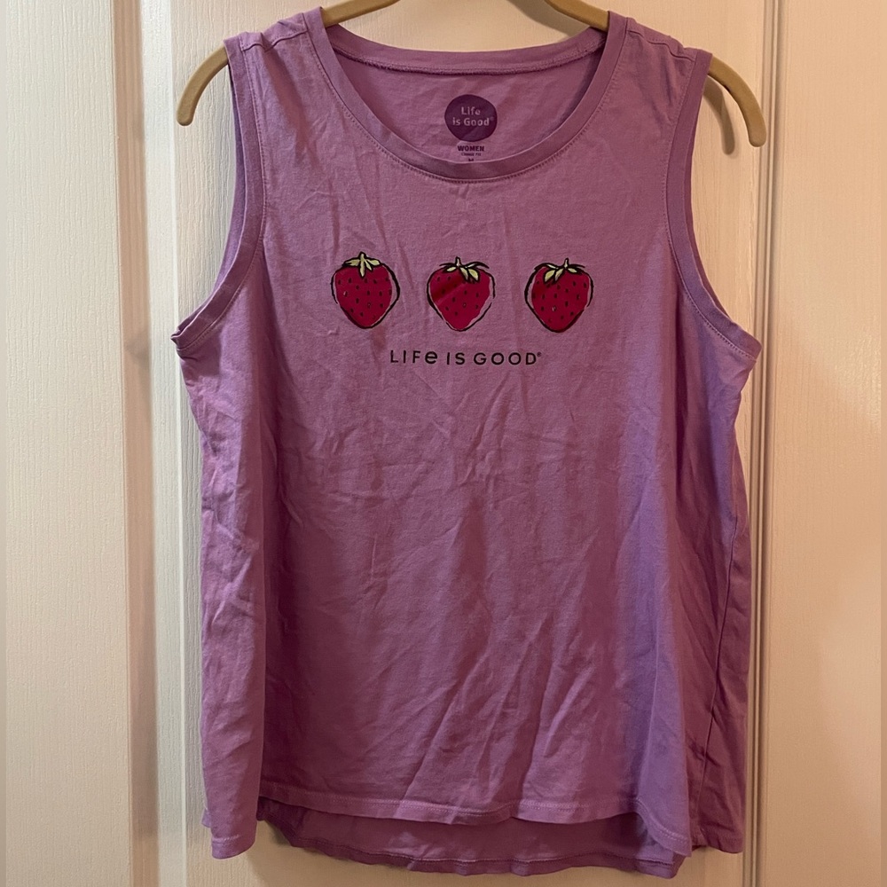 Life is Good Strawberry Tank